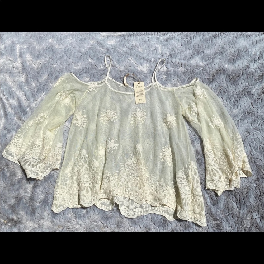 Off The Shoulder Sheer Top